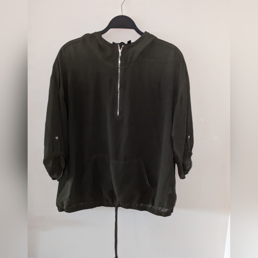 Half zip blouse